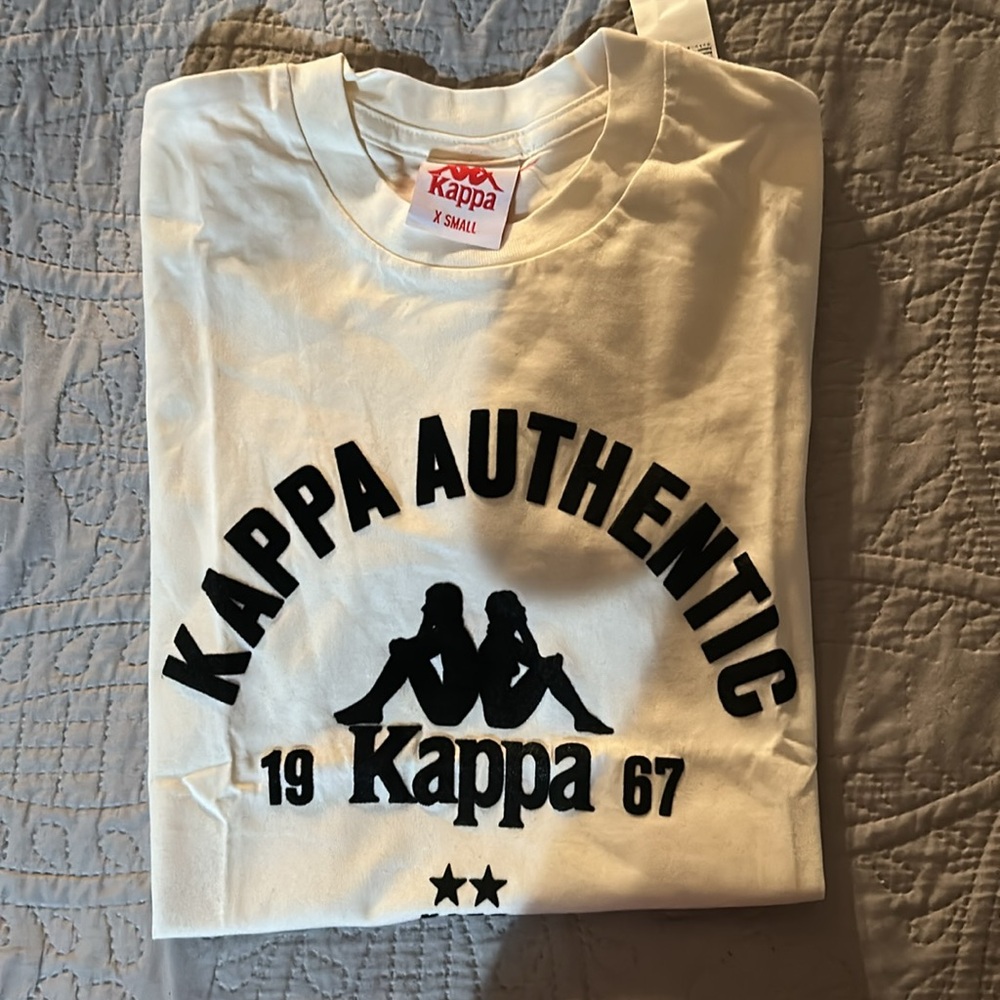 NWT KAPPA promotional $$$ authentic CAPURRO T SHIRT TEE top cream